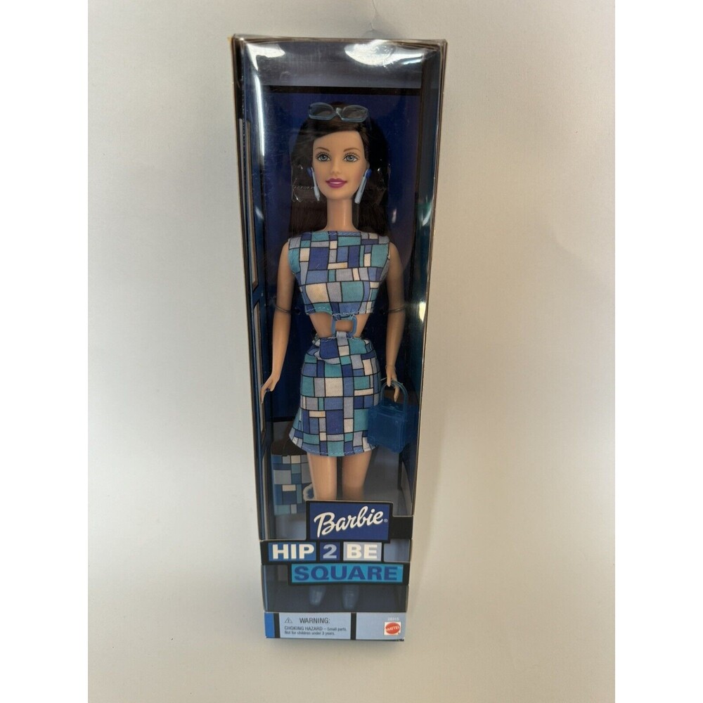 Mattel 2000 Hip 2 Be Square Brunette In Blue Barbie Doll #28315 new in the box - Picture 1 of 6